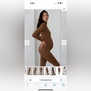 Bumpsuit Penelope Maternity jumpsuit Mocha size small